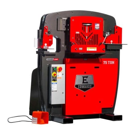 Edwards Mfg Co. 75 Ton Ironworker - 3 Phase, 460V w/ Hydraulic Accessory Pack - Edwards IW75-3P460-AC600